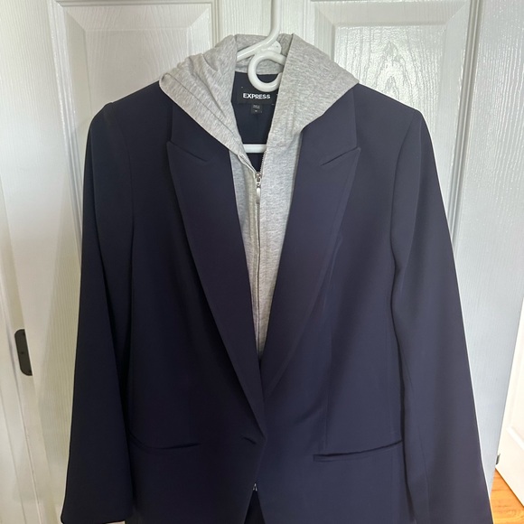 Express navy/grey layered blazer size M - Picture 10 of 10